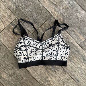 Athleta Monochrome Patterned Sports Bra